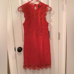 Dress red lace size S red hits above knee